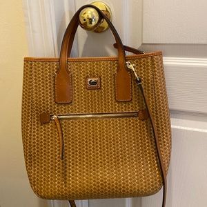 Dooney & Bourke Camden Woven Leather Handle Tote Crossbody